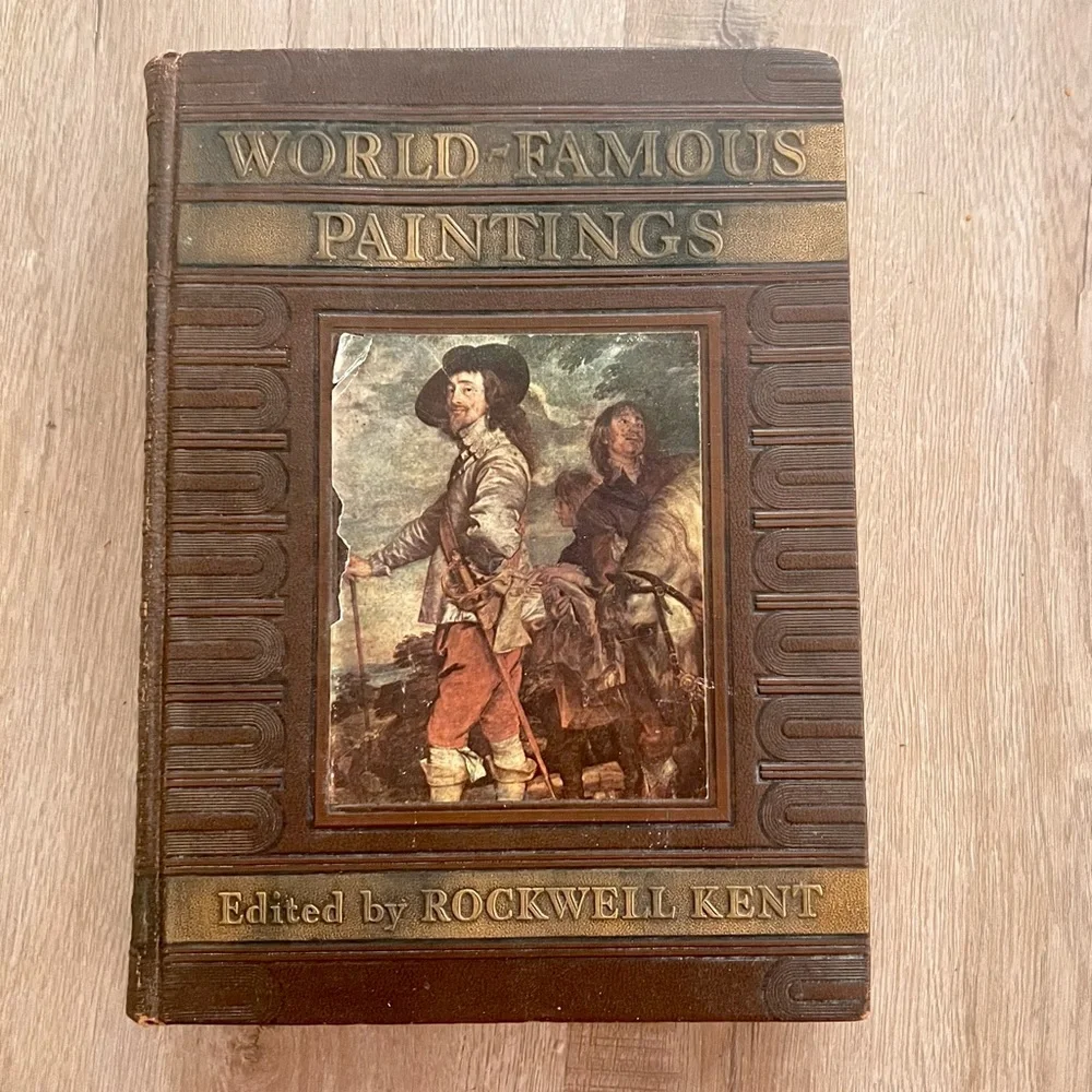 Vtg‎ 1939 Book First Edition, World Famous Paintings, 100 illustration Plates